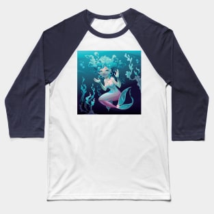 Mermaid Swim Baseball T-Shirt